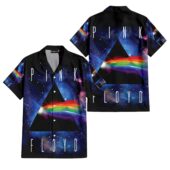 Hawaiian Shirt Front Back Cosmic Dark Side Of The Moon Pink Floyd Hawaiian Shirt - OtherBrick