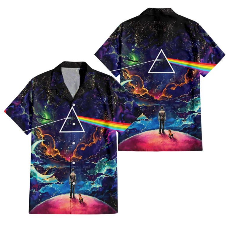 The Dark Side Of The Moon In The Wall Art Hawaiian Pink Floyd Shirt