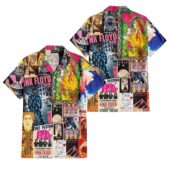 Hawaiian Shirt Front Back Pink Floyd Vintage Rock Concert Hawaiian Shirt - OtherBrick