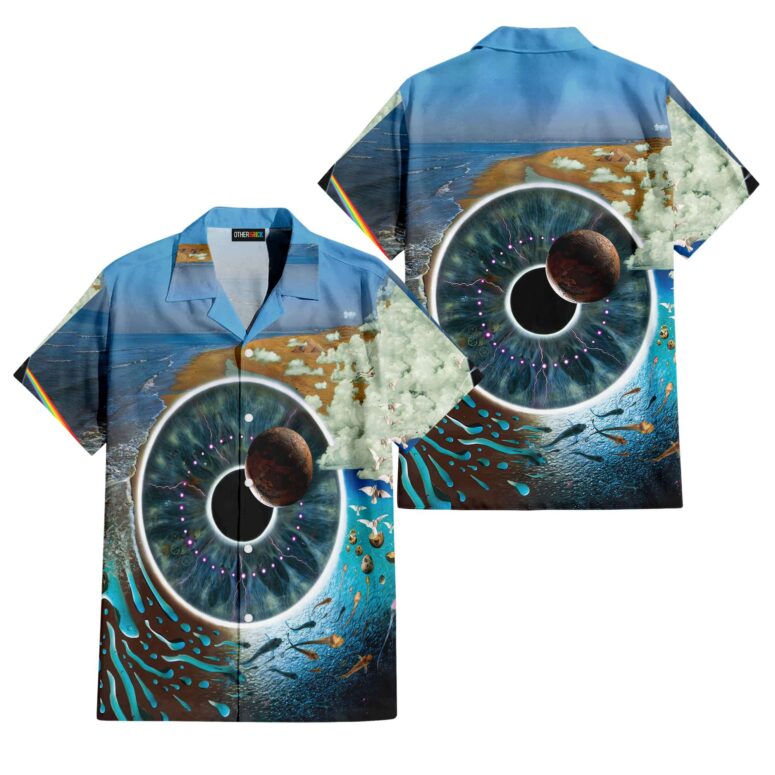 The Dark Side Of The Moon In The Wall Art Hawaiian Pink Floyd Shirt