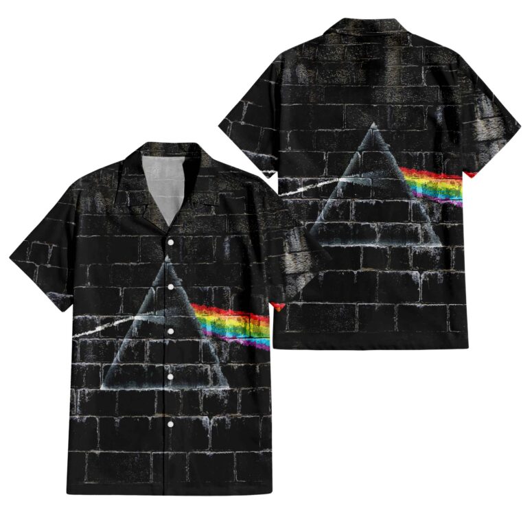 The Dark Side Of The Moon In The Wall Art Hawaiian Pink Floyd Shirt