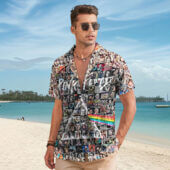 Hawaiian Shirt Man A Pink Floyd Photo Mosaic Print Art Of All Things Hawaiian Shirt Copy - OtherBrick