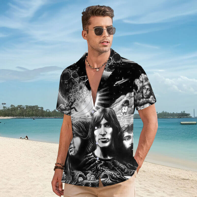 The Dark Side Of The Moon In The Wall Art Hawaiian Pink Floyd Shirt The Dark Side Of The Moon In The Wall Art Hawaiian Pink Floyd Shirt