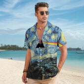 Hawaiian Shirt Man A Starry Night Dark Side Of The Moon Van Gogh Hawaiian Shirt Copy - OtherBrick