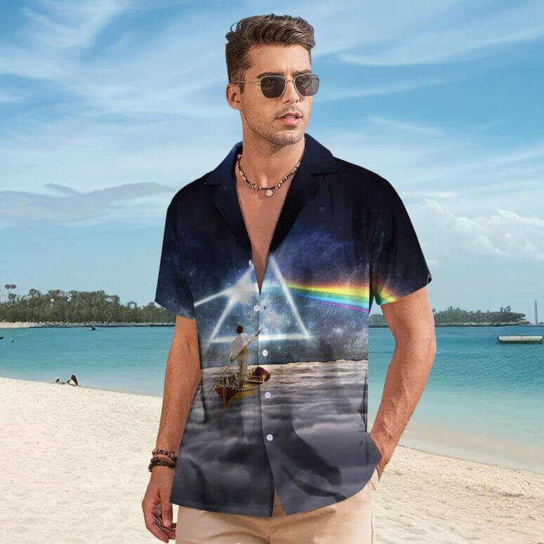 The Dark Side Of The Moon In The Wall Art Hawaiian Pink Floyd Shirt