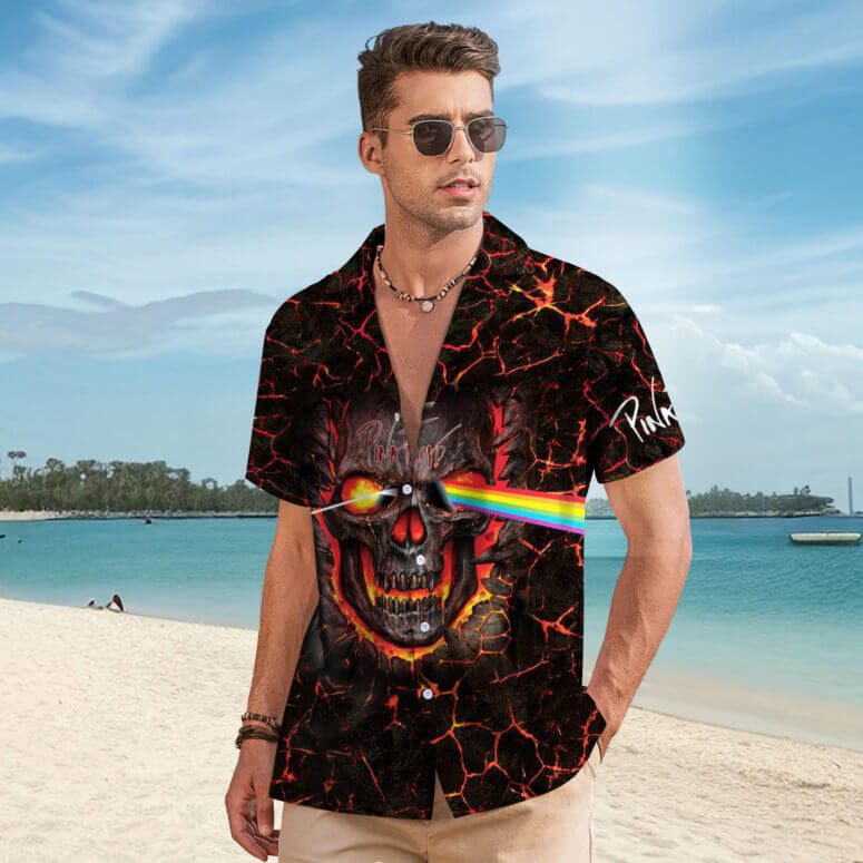 The Dark Side Of The Moon In The Wall Art Hawaiian Pink Floyd Shirt The Dark Side Of The Moon In The Wall Art Hawaiian Pink Floyd Shirt