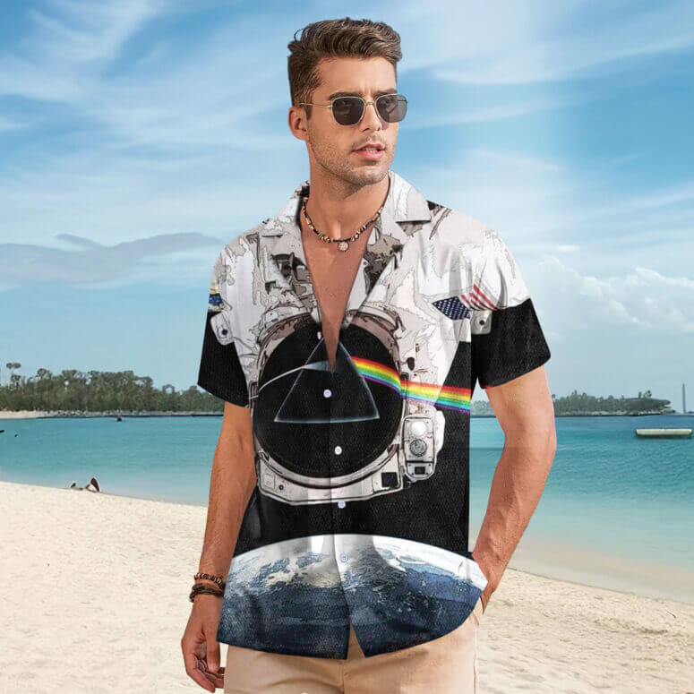 The Dark Side Of The Moon In The Wall Art Hawaiian Pink Floyd Shirt The Dark Side Of The Moon In The Wall Art Hawaiian Pink Floyd Shirt
