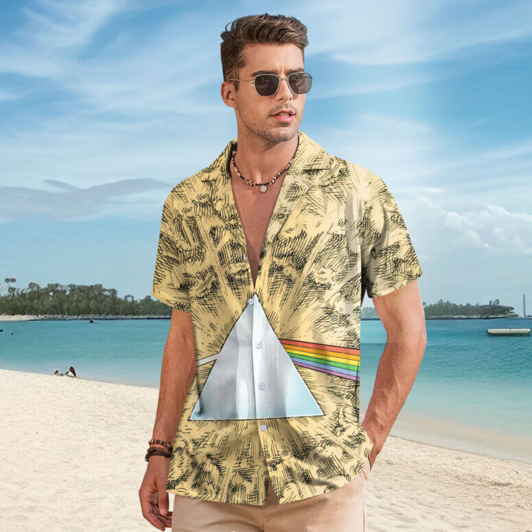 The Dark Side Of The Moon In The Wall Art Hawaiian Pink Floyd Shirt The Dark Side Of The Moon In The Wall Art Hawaiian Pink Floyd Shirt
