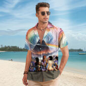Hawaiian Shirt Man B Dark Side Of The Moon Prism Over Serene Lake Pink Floyd Back Art Hawaiian Shirt - OtherBrick