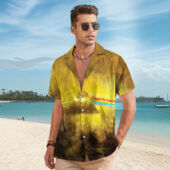 Hawaiian Shirt Man B Golden Dark Side Of The Moon Hawaiian Shirt - OtherBrick
