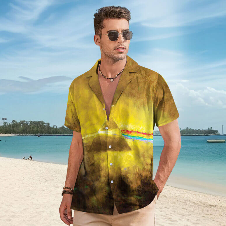 The Dark Side Of The Moon In The Wall Art Hawaiian Pink Floyd Shirt