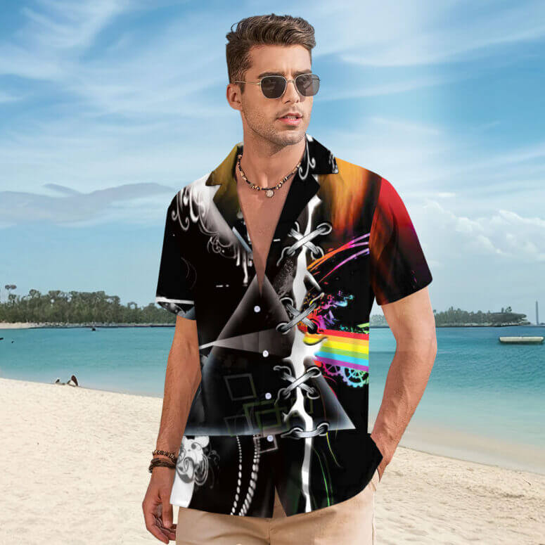 The Dark Side Of The Moon In The Wall Art Hawaiian Pink Floyd Shirt The Dark Side Of The Moon In The Wall Art Hawaiian Pink Floyd Shirt