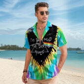 Hawaiian Shirt Man B I Have Been Mad For Fucking Years Dark Side Of The Moon 1973 Inspired Acid Wash Hawaiian Shirt - OtherBrick