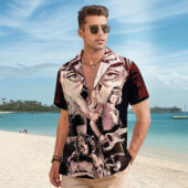 Hawaiian Shirt Man B Pink Floyd Band Drawing Art Hawaiian Shirt - OtherBrick
