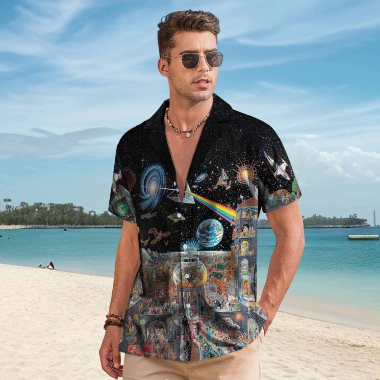 Echoes From The Darkside Of The Moon Hawaiian Pink Floyd Shirt