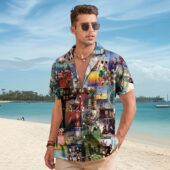 Hawaiian Shirt Man Pink Floyd Albums Collage Hawaiian Shirt - OtherBrick