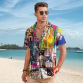 Hawaiian Shirt Man Pink Floyd Vintage Rock Concert Hawaiian Shirt - OtherBrick