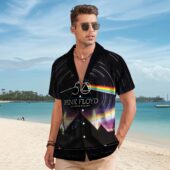 Hawaiian Shirt Man The Dark Side Of The Moon 50th Anniversary Pyramid Night Sky Hawaiian Shirt - OtherBrick
