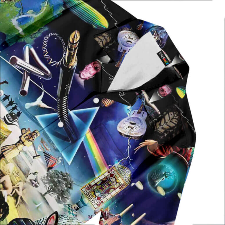 The Dark Side Of The Moon In The Wall Art Hawaiian Pink Floyd Shirt