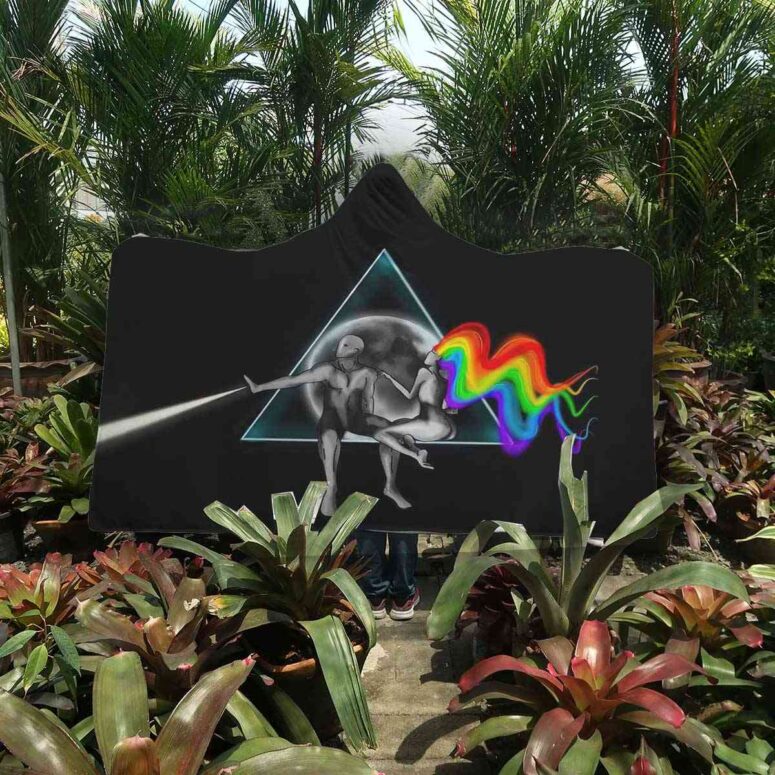 Adam Eva Pink Floyd Hooded Blanket