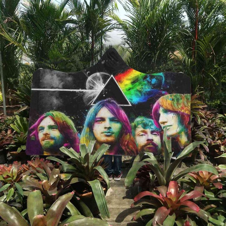 Dark Side Of The Moon Pink Floyd Band Hooded Blanket Dark Side Of The Moon Pink Floyd Band Hooded Blanket