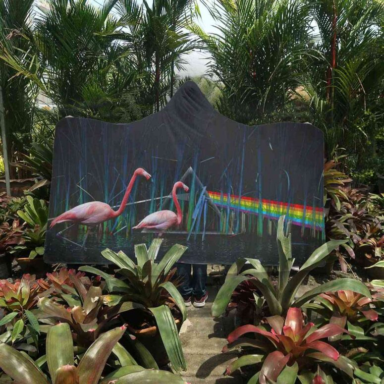 Flamingo DSOTM Pink Floyd Hooded Blanket