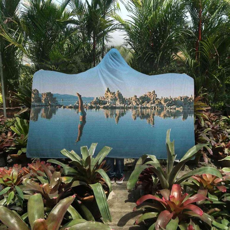 Mono Lake Wish You Were Here, Diver, Album Inner Sleeve Pink Floyd Hooded Blanket Mono Lake Wish You Were Here, Diver, Album Inner Sleeve Pink Floyd Hooded Blanket