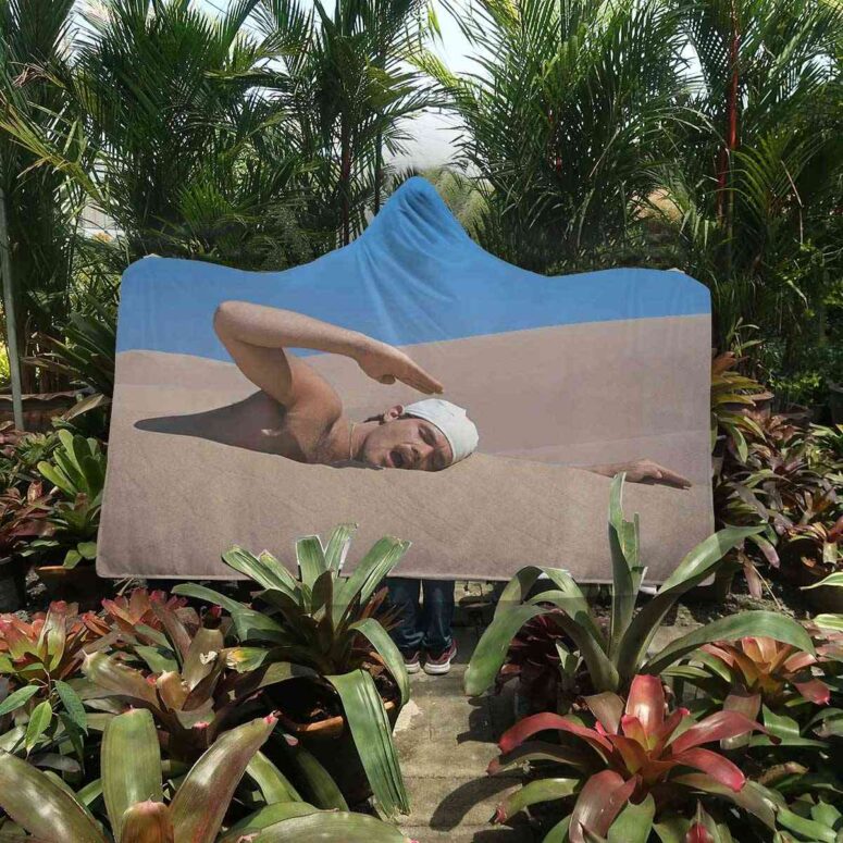 The Meaning of Half Life Desert Swimmer 1975 Pink Floyd Hooded Blanket