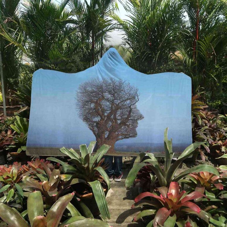 Tree Of Half Life Pink Floyd Hooded Blanket