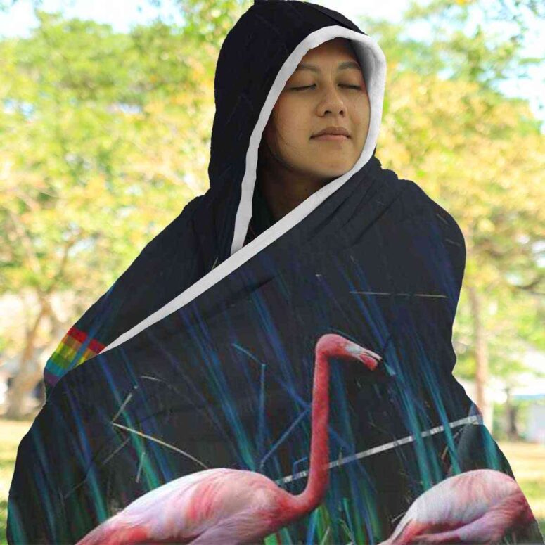 Flamingo DSOTM Pink Floyd Hooded Blanket
