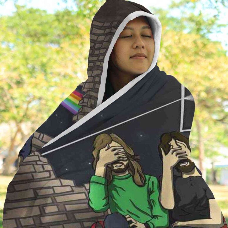 Pink Floyd Facepalm Hooded Blanket Pink Floyd Facepalm Hooded Blanket
