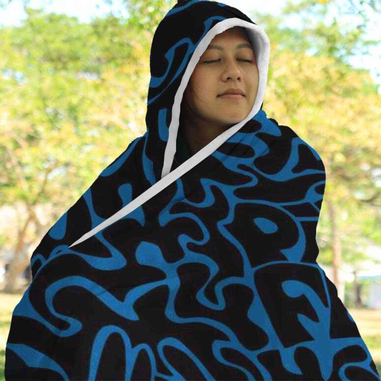 Pink Floyd Logo Cosmic psychedelic Art Hooded Blanket