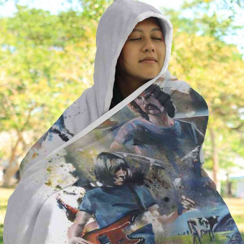 Pink Floyd OilPaint Artwork Limited Edition Hooded Blanket Pink Floyd OilPaint Artwork Limited Edition Hooded Blanket