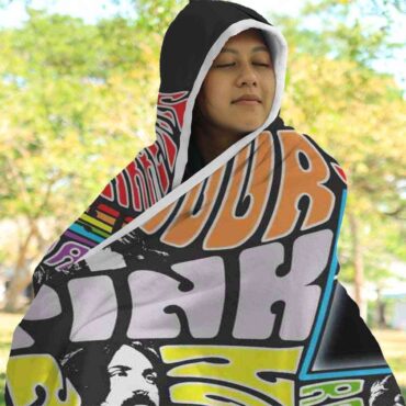 Pink floyd Member Art Full Color Hooded Blanket Pink floyd Member Art Full Color Hooded Blanket