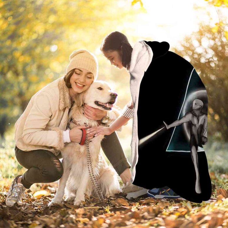 Adam Eva Pink Floyd Hooded Blanket