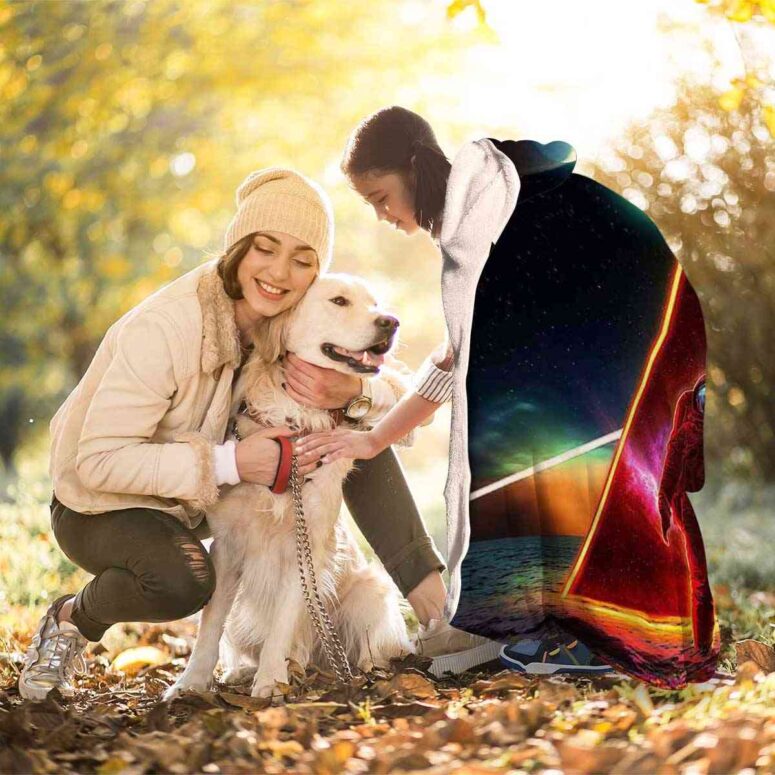 Astronaut Dark Side Of The Moon Pink Floyd Hooded Blanket Astronaut Dark Side Of The Moon Pink Floyd Hooded Blanket
