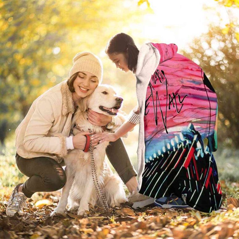 The Wall Hammers and Scream Pink Floyd Hooded Blanket The Wall Hammers and Scream Pink Floyd Hooded Blanket