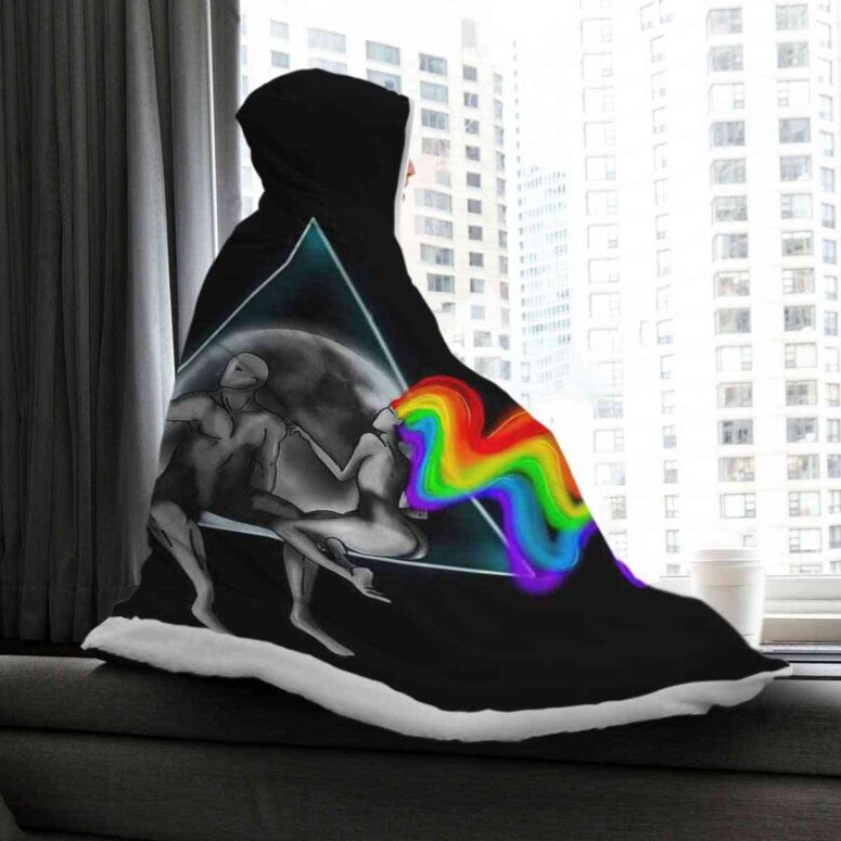 Adam Eva Pink Floyd Hooded Blanket