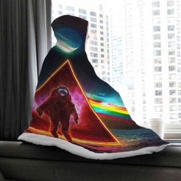 Astronaut Dark Side Of The Moon Pink Floyd Hooded Blanket
