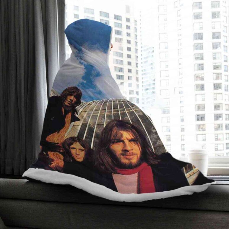 Fish Eye Photo Of Pink Floyd Hooded Blanket