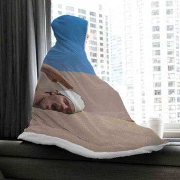 The Meaning of Half Life Desert Swimmer 1975 Pink Floyd Hooded Blanket