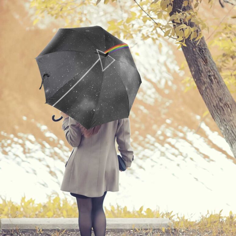 Pink Floyd Umbrella - Dark Side Of The Moon Art Black