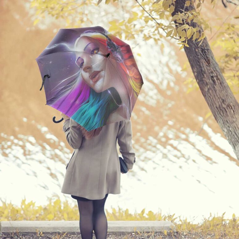 Pink Floyd Umbrella - Lady Art Pink Floyd Umbrella - Lady Art
