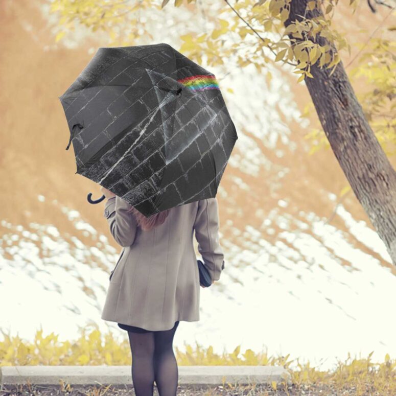 Pink Floyd Umbrella - The Dark Side Of The Moon In The Wall Art Pink Floyd Umbrella - The Dark Side Of The Moon In The Wall Art