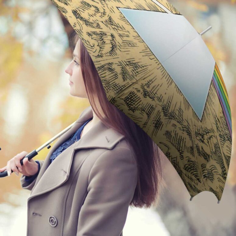 Pink Floyd Umbrella - Dark Side Of The Moon Cartoon Style