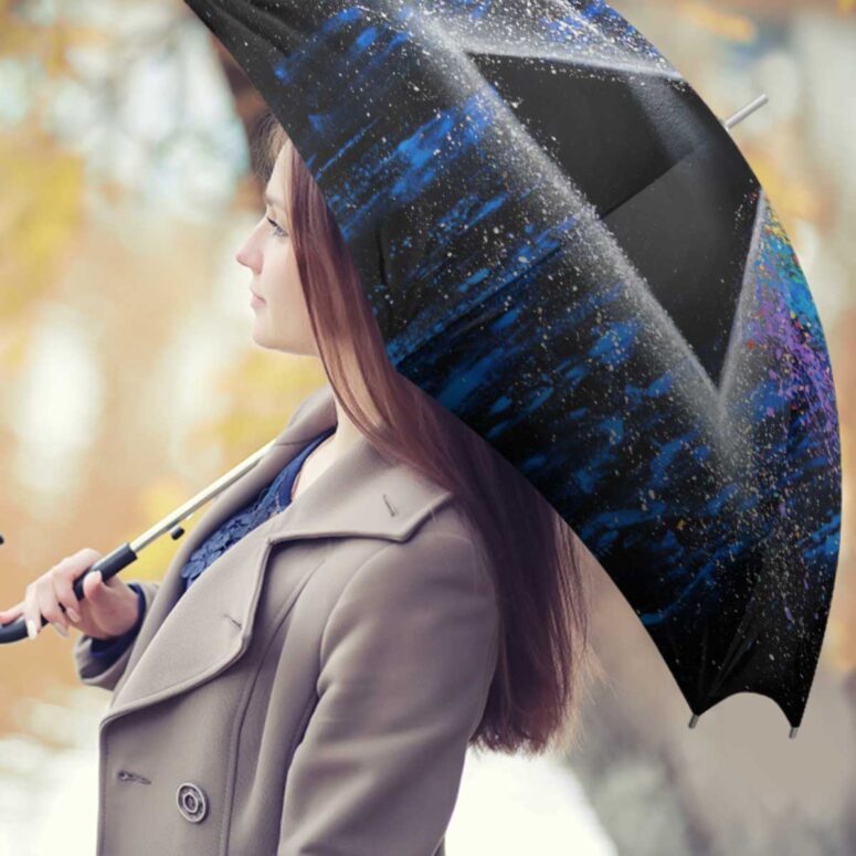 Pink Floyd Umbrella - Dark Side Of Moon Art Blue