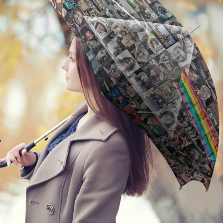 Pink Floyd Umbrella - Photo Mosaic Print Art of All Things
