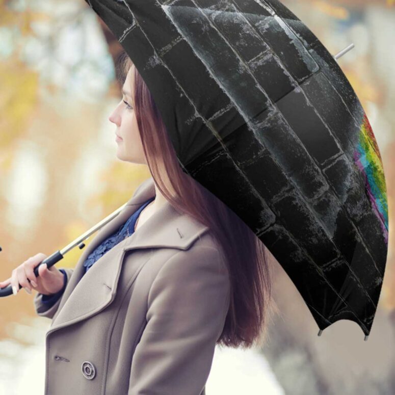 Pink Floyd Umbrella - The Dark Side Of The Moon In The Wall Art Pink Floyd Umbrella - The Dark Side Of The Moon In The Wall Art