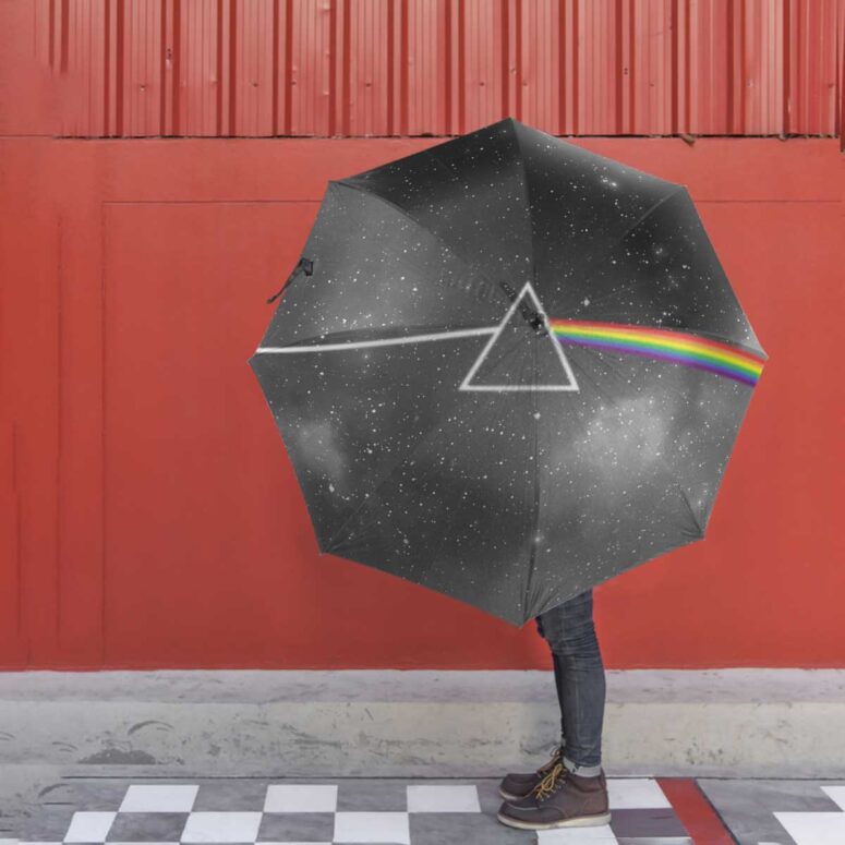 Pink Floyd Umbrella - Dark Side Of The Moon Art Black