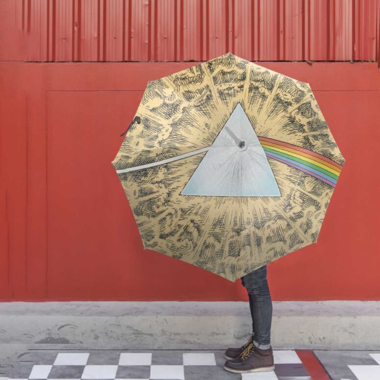 Pink Floyd Umbrella - Dark Side Of The Moon Cartoon Style